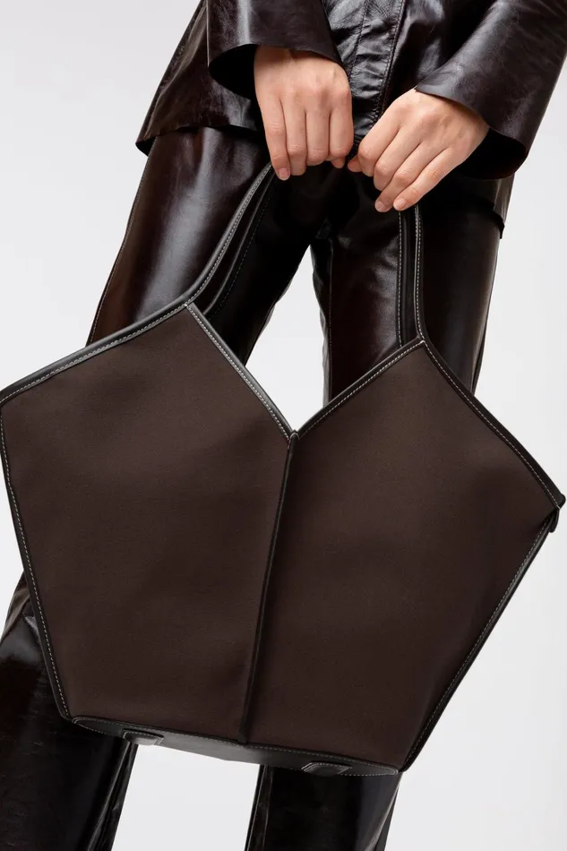 Hereu CALELLA 8211 Leathertrimmed Organic Cotton Tote Bag WomenMen Shoulder Bags
