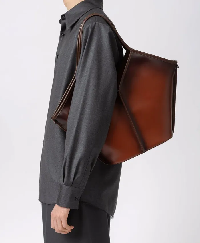 Hereu CALELLA AIRBRUSHED 8211 Leather Tote Bag WomenMen Shoulder Bags