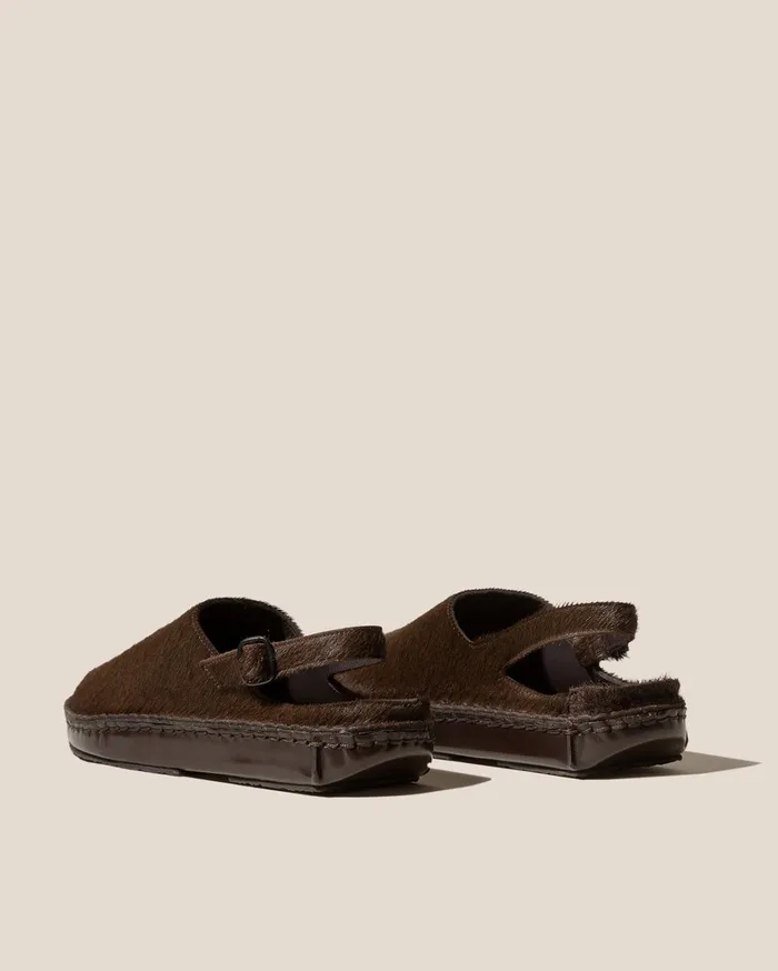 Hereu CARGOL CALF HAIR 8211 Whipstitched Slingback Clog Women Sandals
