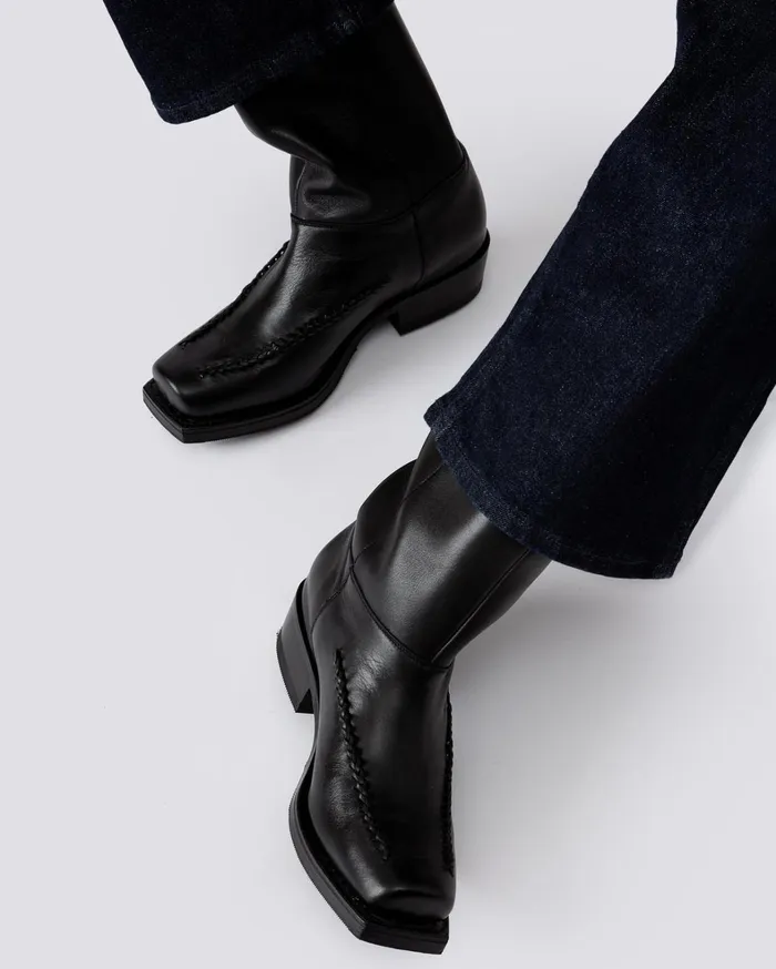 Hereu GALILEA 8211 SquareToe Braided Detail Boot Women Boots