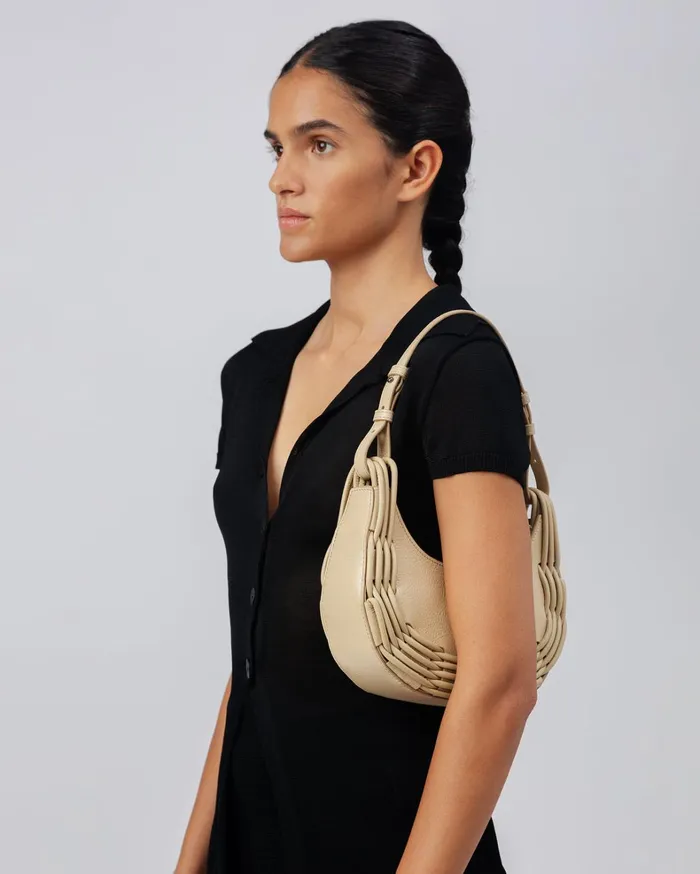 Hereu PINAR SHOULDER 8211 Braided Detail Shoulder Bag Women Shoulder Bags