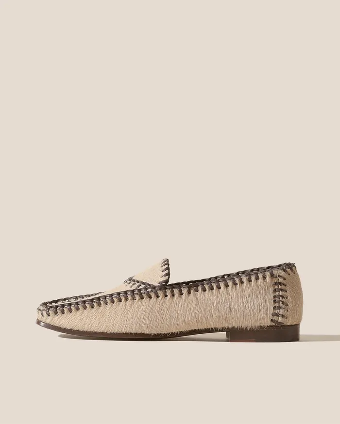 Hereu SOLLERIC CALF HAIR 8211 Braided Seams Pullon Loafer Women Loafers