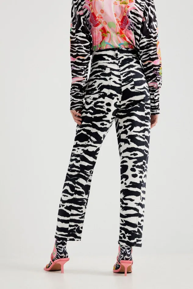 Highwaisted Long Trousers Women Desigual Pants and Leggings
