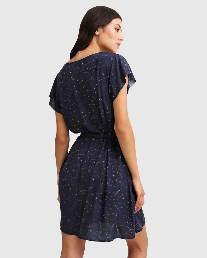 I039m The Star Wrap Dress 8211 Navy Women Dresses Belle and Bloom