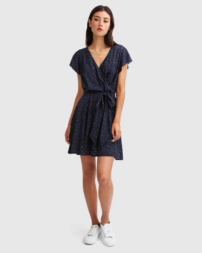 I039m The Star Wrap Dress 8211 Navy Women Dresses Belle and Bloom