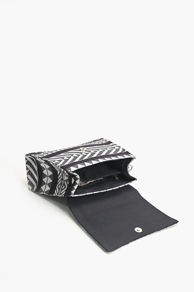 Ikat Noir Elegance Top Handle Bag Ikat Noir Elegance Top Handle Bag