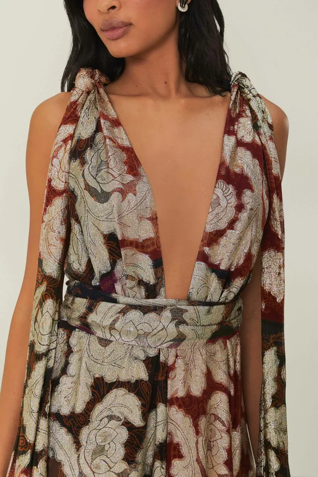 Jacquard Lurex Sleeveless Maxi Dress Women FARM Rio Maxi Dresses Jacquard Lurex Sleeveless Maxi Dress Women FARM Rio Maxi Dresses