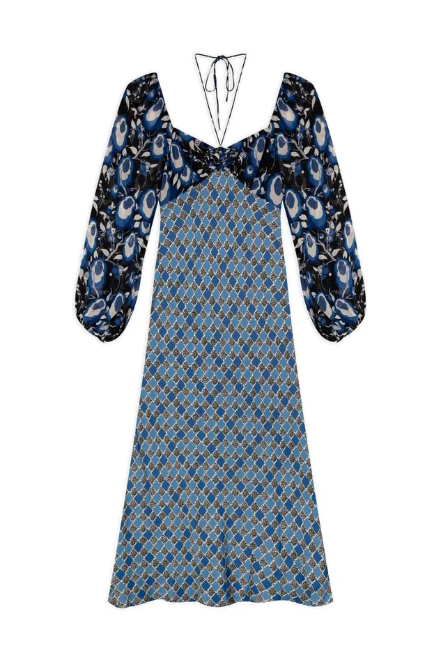 Jeanie Blue Starlet Floral Mix Women RIXO Dresses Jeanie Blue Starlet Floral Mix Women RIXO Dresses