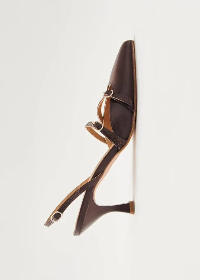Joelle Brown Leather Pumps Women ALOHAS Heels