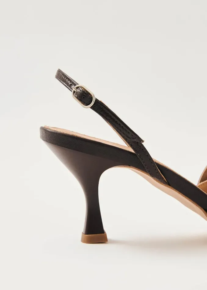 Joelle Brown Leather Pumps Women ALOHAS Heels