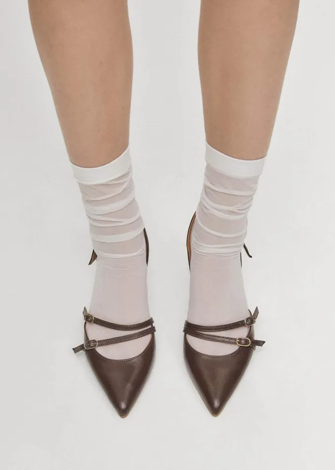 Joelle Brown Leather Pumps Women ALOHAS Heels