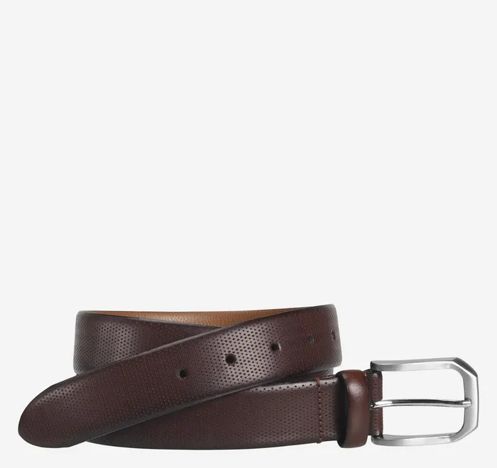 JohnstonandMurphy Belts Micro Perf Belt Burgundy 8211 Men