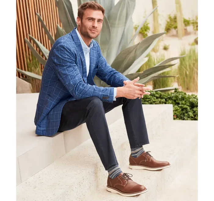JohnstonandMurphy Blazers Xc Flex Knit Blazer Blue Plaid 8211 Men JohnstonandMurphy Blazers Xc Flex Knit Blazer Blue Plaid 8211 Men
