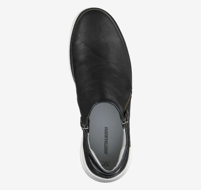 JohnstonandMurphy Boots and Booties Emery Zip Bootie Black Italian Washed Sheepskin 8211 Women JohnstonandMurphy Boots and Booties Emery Zip Bootie Black Italian Washed Sheepskin 8211 Women