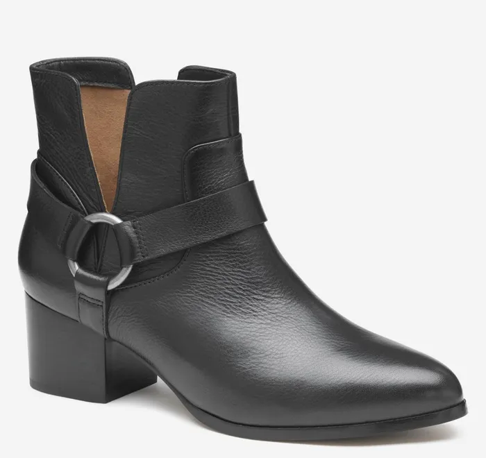 JohnstonandMurphy Boots and Booties Trista Harness Bootie Black Calfskin 8211 Women