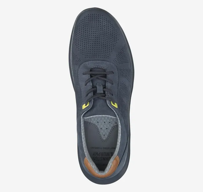 JohnstonandMurphy LaceUps Activate UThroat Navy Nubuck 8211 Men JohnstonandMurphy LaceUps Activate UThroat Navy Nubuck 8211 Men