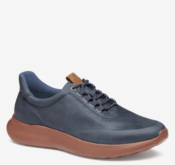 JohnstonandMurphy LaceUps Amherst 20 Embossed UThroat Navy Oiled Full Grain 8211 Men JohnstonandMurphy LaceUps Amherst 20 Embossed UThroat Navy Oiled Full Grain 8211 Men
