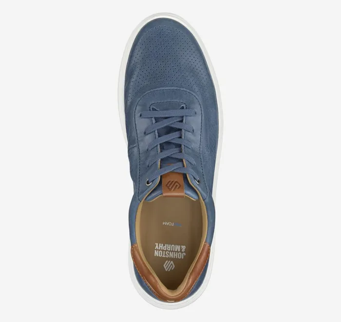 JohnstonandMurphy LaceUps Anders Perfed UThroat Navy Full Grain 8211 Men JohnstonandMurphy LaceUps Anders Perfed UThroat Navy Full Grain 8211 Men