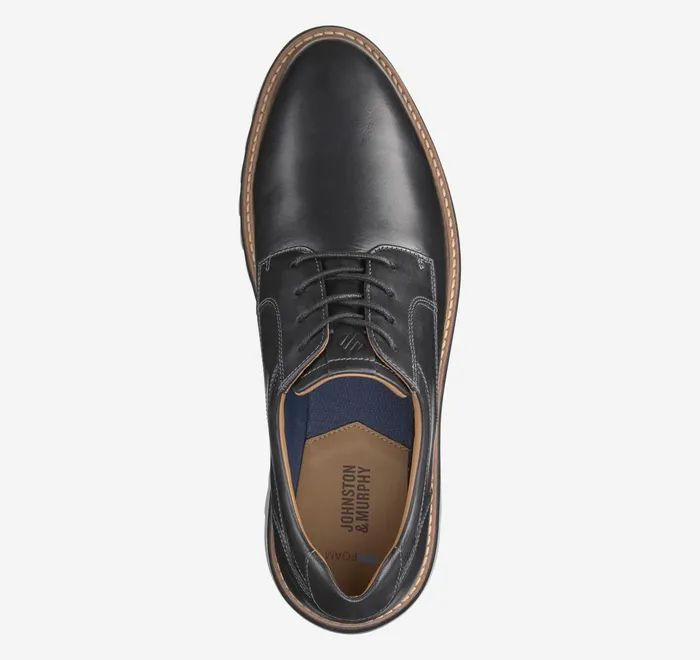 JohnstonandMurphy LaceUps Braydon Plain Toe Black Full Grain 8211 Men JohnstonandMurphy LaceUps Braydon Plain Toe Black Full Grain 8211 Men