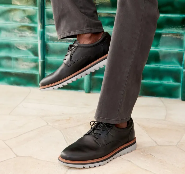 JohnstonandMurphy LaceUps Braydon Plain Toe Black Full Grain 8211 Men JohnstonandMurphy LaceUps Braydon Plain Toe Black Full Grain 8211 Men
