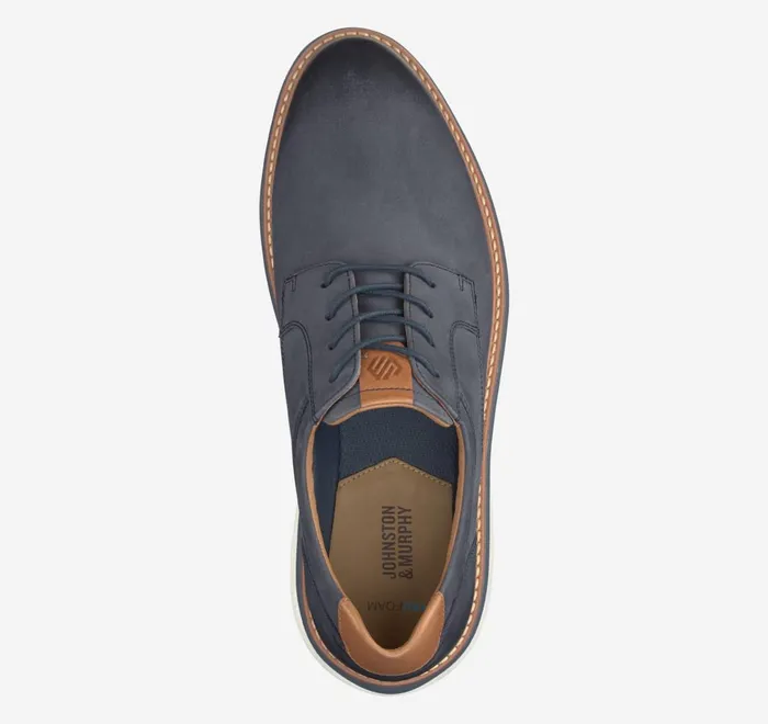 JohnstonandMurphy LaceUps Braydon Plain Toe Navy Oiled Nubuck 8211 Men JohnstonandMurphy LaceUps Braydon Plain Toe Navy Oiled Nubuck 8211 Men