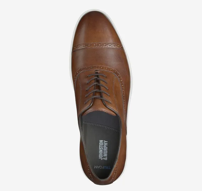 JohnstonandMurphy LaceUps Brody Cap Toe Brown Handstained Full Grain 8211 Men JohnstonandMurphy LaceUps Brody Cap Toe Brown Handstained Full Grain 8211 Men