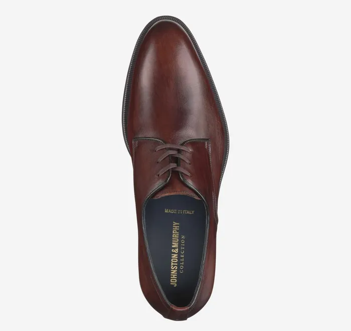 JohnstonandMurphy LaceUps Flynch Plain Toe Mahogany Italian Calfskin 8211 Men JohnstonandMurphy LaceUps Flynch Plain Toe Mahogany Italian Calfskin 8211 Men