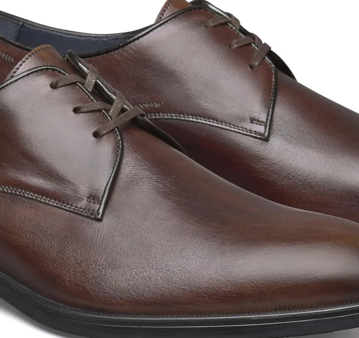 JohnstonandMurphy LaceUps Flynch Plain Toe Mahogany Italian Calfskin 8211 Men JohnstonandMurphy LaceUps Flynch Plain Toe Mahogany Italian Calfskin 8211 Men