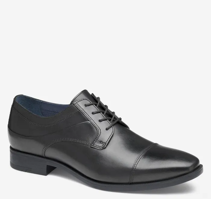 JohnstonandMurphy LaceUps Gibbons Cap Toe Black Full Grain 8211 Men