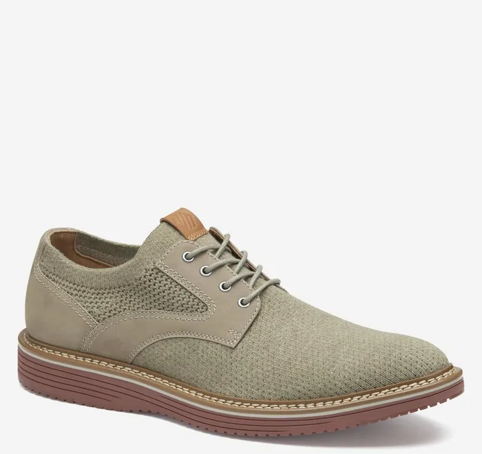 JohnstonandMurphy LaceUps Upton Knit Plain Toe Taupe Knit 8211 Men