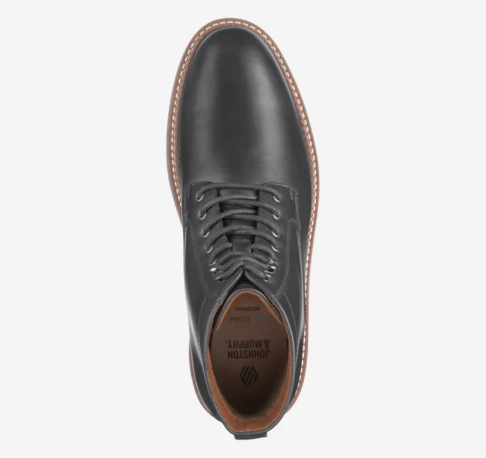 JohnstonandMurphy LaceUps Upton Lug Plain Toe Boot Black Waterproof Full Grain 8211 Men JohnstonandMurphy LaceUps Upton Lug Plain Toe Boot Black Waterproof Full Grain 8211 Men