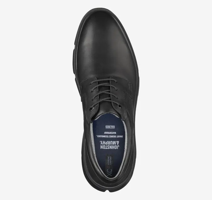 JohnstonandMurphy LaceUps Xc4 Tanner Plain Toe Black Full Grain 8211 Men