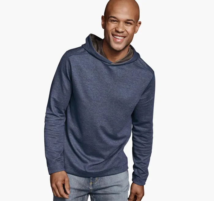 JohnstonandMurphy Loungewear Reversible Knit Hoodie Navybrown 8211 Men