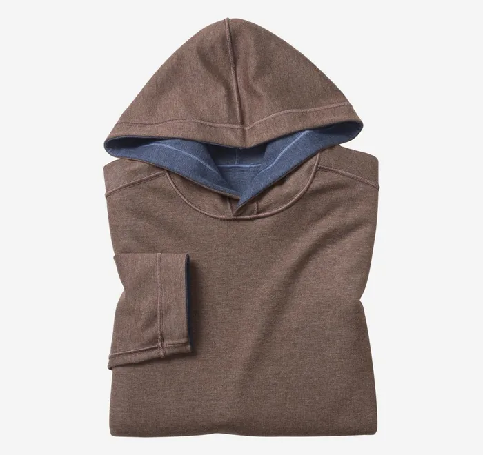 JohnstonandMurphy Loungewear Reversible Knit Hoodie Navybrown 8211 Men JohnstonandMurphy Loungewear Reversible Knit Hoodie Navybrown 8211 Men