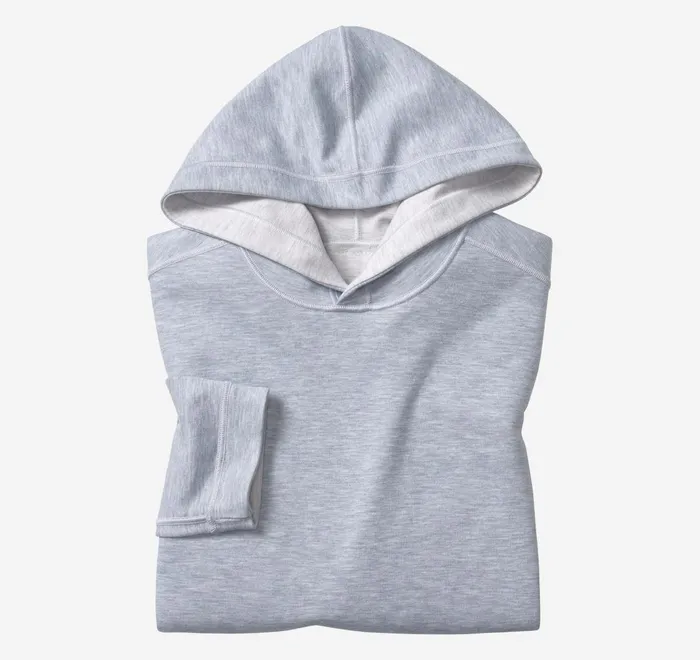 JohnstonandMurphy Loungewear Reversible Knit Hoodie Whitestorm 8211 Men