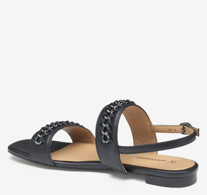 JohnstonandMurphy Sandals Lilly Chain Sandal Black Glove Leather 8211 Women JohnstonandMurphy Sandals Lilly Chain Sandal Black Glove Leather 8211 Women