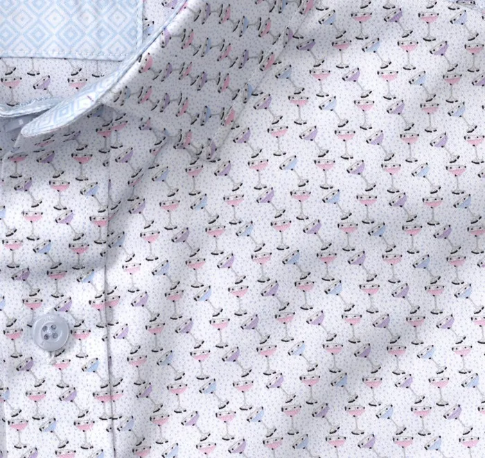 JohnstonandMurphy Shirts Printed Cotton Shirt Pink Cocktail 8211 Men JohnstonandMurphy Shirts Printed Cotton Shirt Pink Cocktail 8211 Men