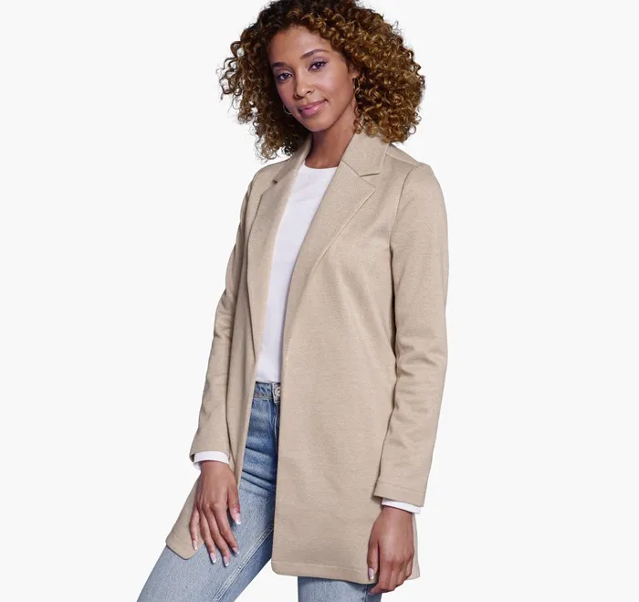 JohnstonandMurphy Shirts Sweaters and Blazers Herringbone Knit Blazer Oatmeal 8211 Women