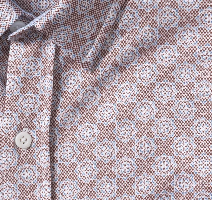 JohnstonandMurphy Shirts Xc Flex Stretch LongSleeve Shirt Burgundy Birdseye Tile 8211 Men