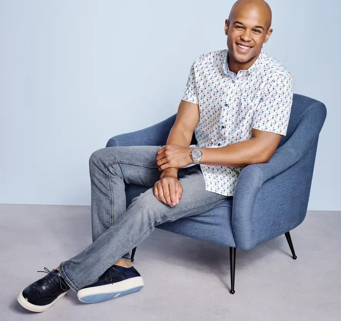JohnstonandMurphy ShortSleeve Shirts Printed Cotton ShortSleeve Shirt Blue Pirate 8211 Men