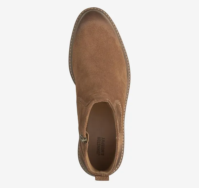 JohnstonandMurphy SlipOns and Loafers Barrett Zip Boot Brown Waxed Suede 8211 Men JohnstonandMurphy SlipOns and Loafers Barrett Zip Boot Brown Waxed Suede 8211 Men