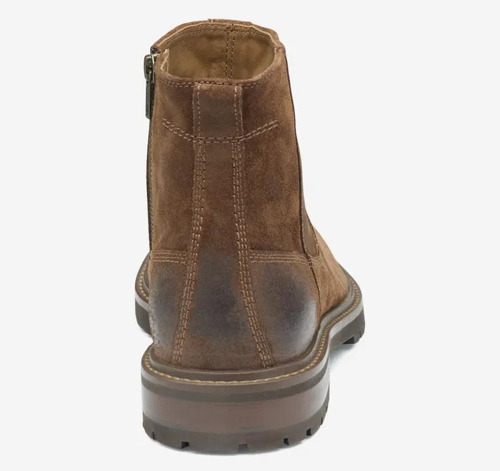 JohnstonandMurphy SlipOns and Loafers Barrett Zip Boot Brown Waxed Suede 8211 Men JohnstonandMurphy SlipOns and Loafers Barrett Zip Boot Brown Waxed Suede 8211 Men