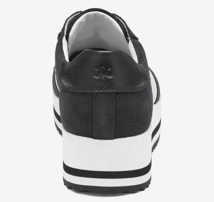 JohnstonandMurphy Sneakers Gracie Colorblock LaceUp Black Suedewhite Calfskin 8211 Women JohnstonandMurphy Sneakers Gracie Colorblock LaceUp Black Suedewhite Calfskin 8211 Women