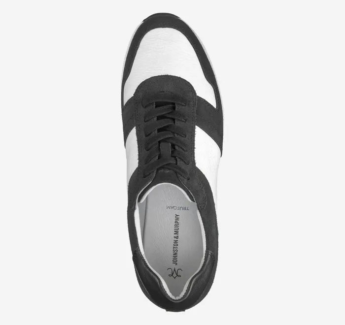 JohnstonandMurphy Sneakers Gracie Colorblock LaceUp Black Suedewhite Calfskin 8211 Women JohnstonandMurphy Sneakers Gracie Colorblock LaceUp Black Suedewhite Calfskin 8211 Women