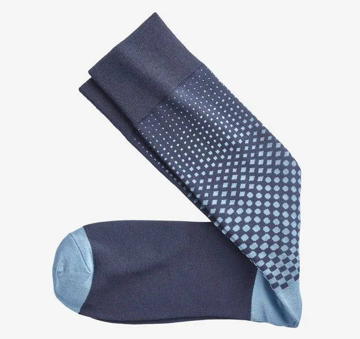JohnstonandMurphy Socks Gradient Polka Dot Socks Navy 8211 Men