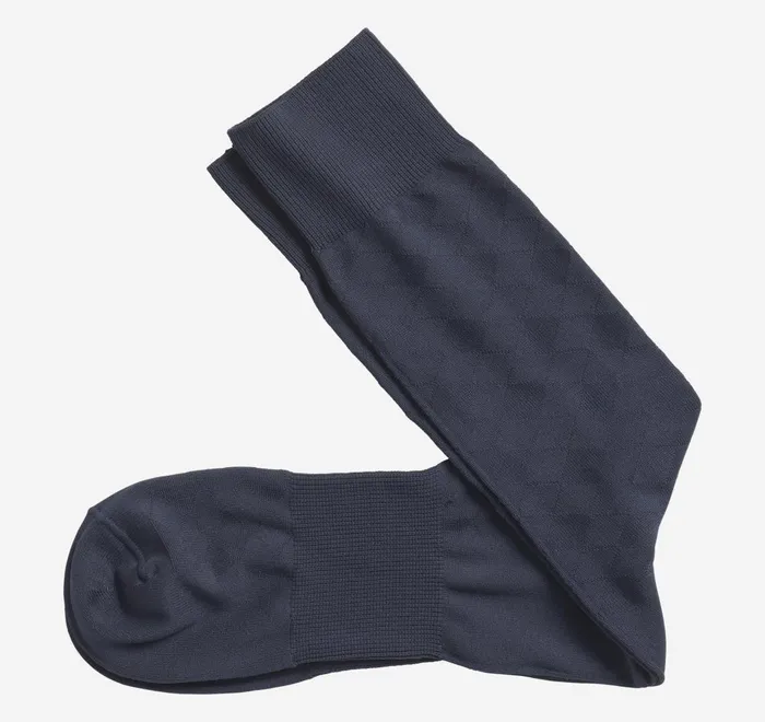 JohnstonandMurphy Socks Microfiber Tonal Argyle Socks Navy 8211 Men