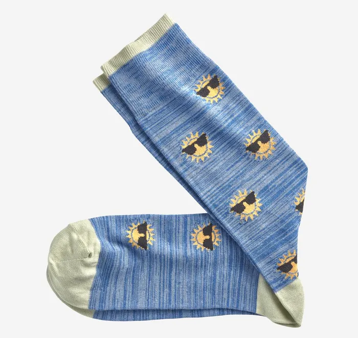 JohnstonandMurphy Socks Novelty Socks Blue Sun 8211 Men