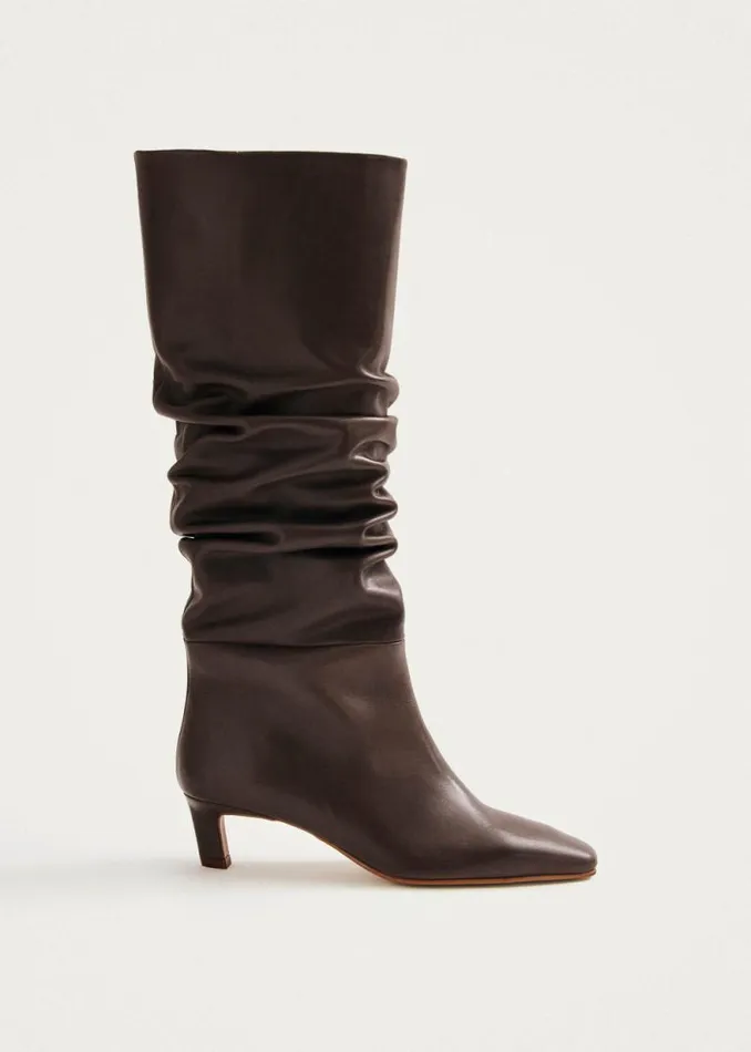 Kalila Brown Leather Boots Women ALOHAS Boots