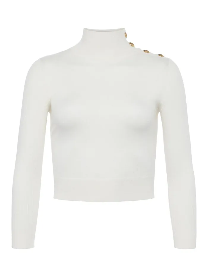 Kamdyn Cropped Turtleneck Ivorygold Women L039Agence Knitwear Kamdyn Cropped Turtleneck Ivorygold Women L039Agence Knitwear