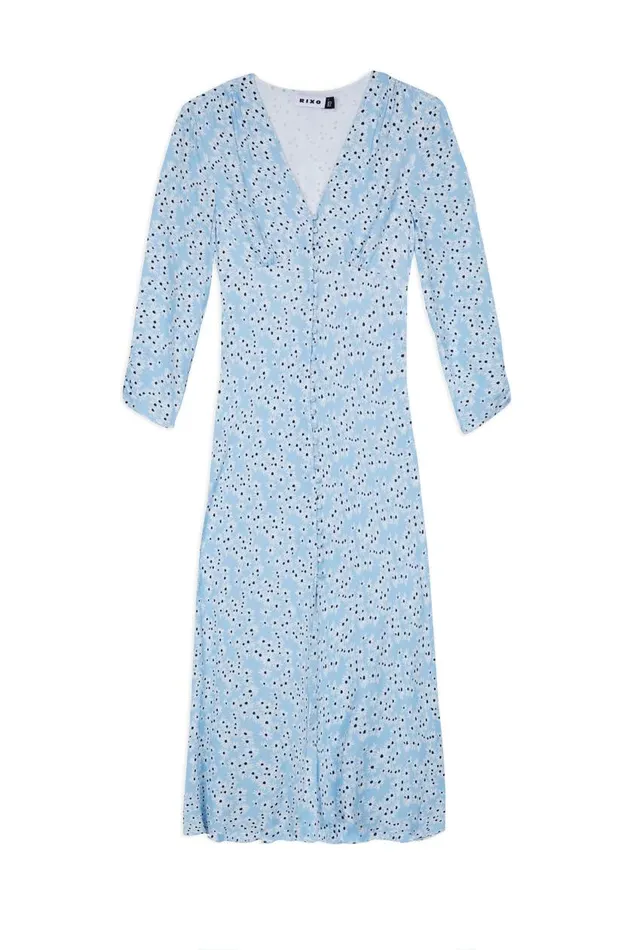 Katie Steel Blue Daisy Women RIXO Dresses Katie Steel Blue Daisy Women RIXO Dresses